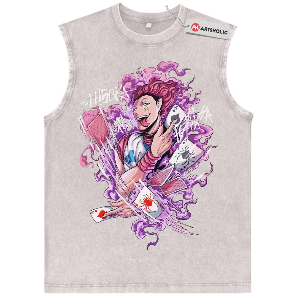 Alternative view of Hisoka Tank Top, Hunter x Hunter Tank Top, HxH Tank Top, Anime Tank Top, Vintage Tank Top