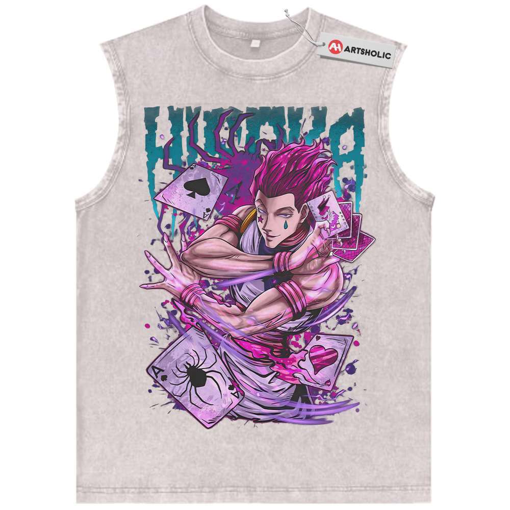 Alternative view of Hisoka Tank Top, Hunter x Hunter Tank Top, HxH Tank Top, Anime Tank Top, Vintage Tank Top