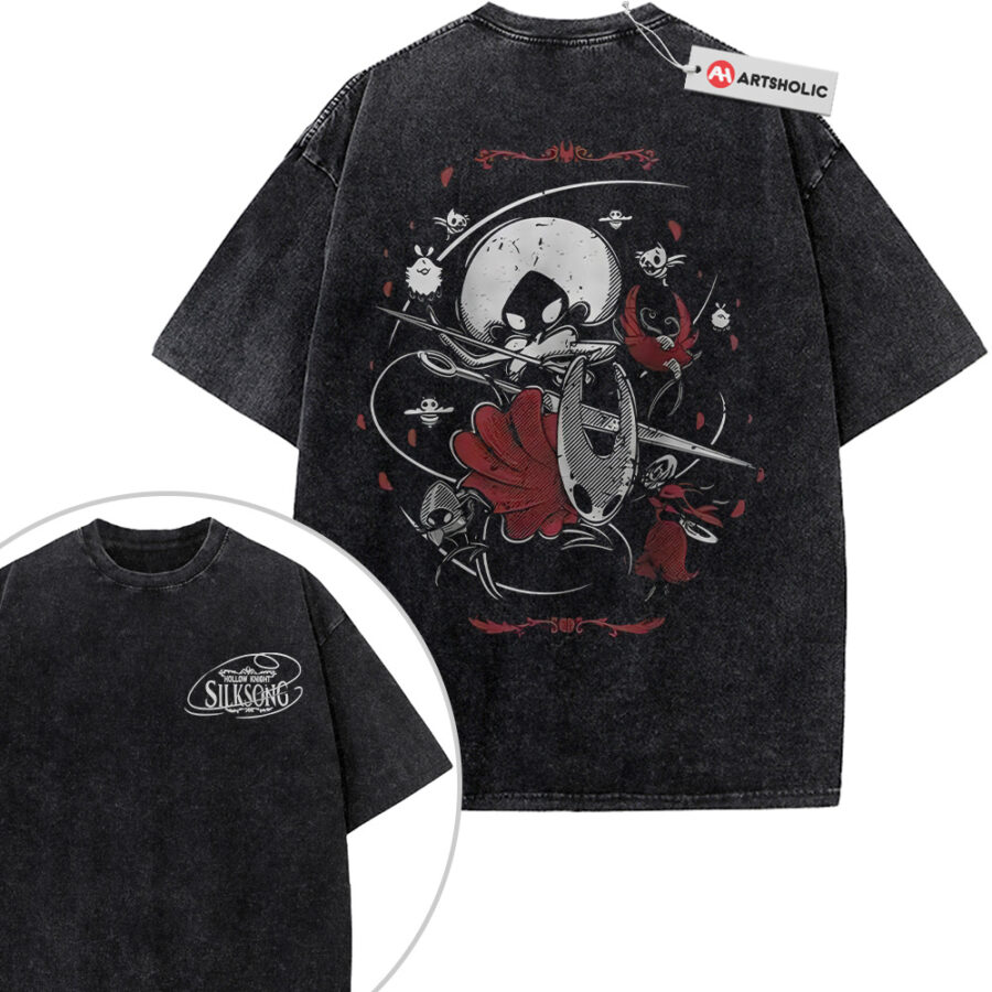 Alternative view of Hollow Knight Shirt, Game Shirt, Vintage Tee 2-Sided