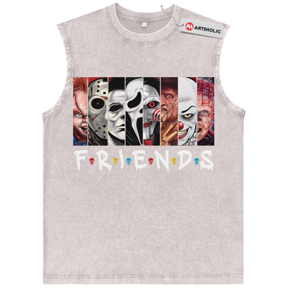 Alternative view of Horror Friends Tank Top, Movie Tank Top, Vintage Tank Top