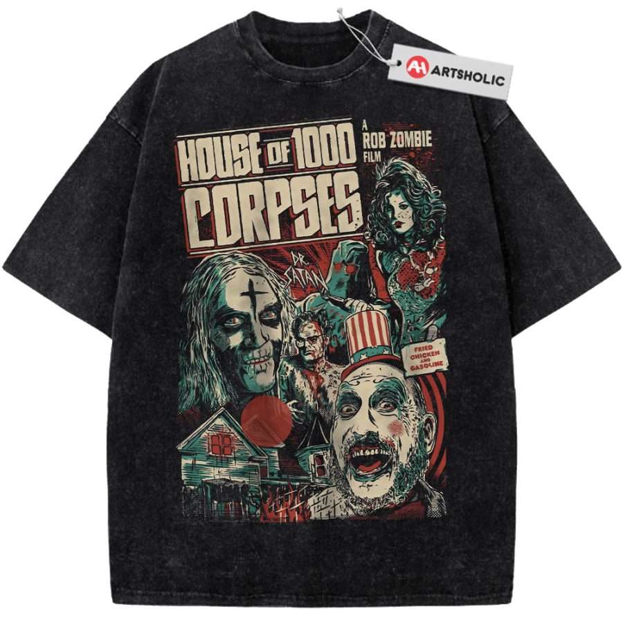 Alternative view of House of 1000 Corpses Shirt, Halloween Shirt, Horror Movie Shirt, Vintage T-Shirt