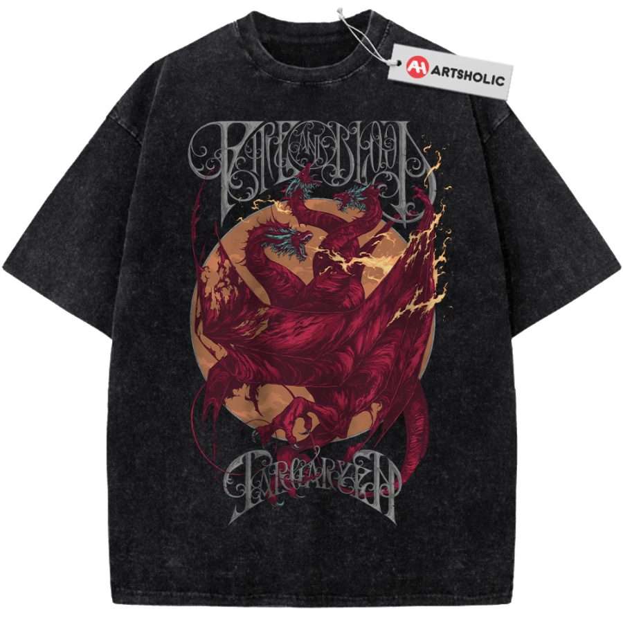 Alternative view of House Of The Dragon Shirt, Game Of Thrones Shirt, Movie Shirt, Vintage Tee