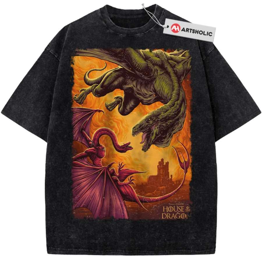 Alternative view of House Of The Dragon Shirt, Game Of Thrones Shirt, Movie Shirt, Vintage Tee