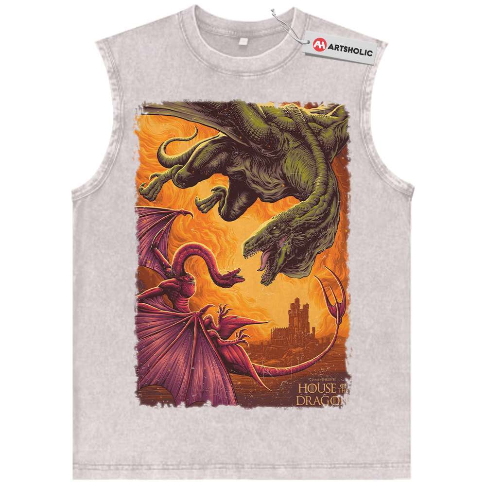 Alternative view of House Of The Dragon Tank Top, Game Of Thrones Tank Top, Movie Tank Top, Vintage Tank Top