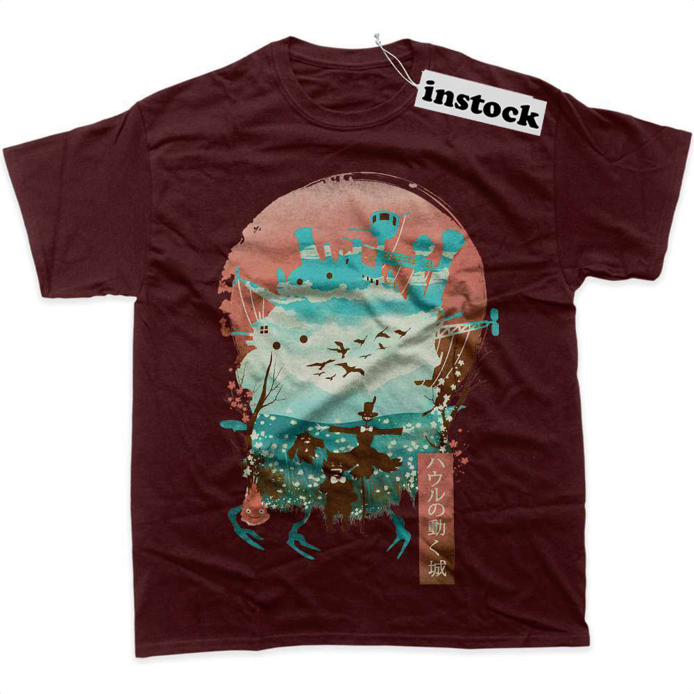 Howl's Moving Castle Shirt, Studio Ghibli Shirt, Anime Shirt, Graphic Tee