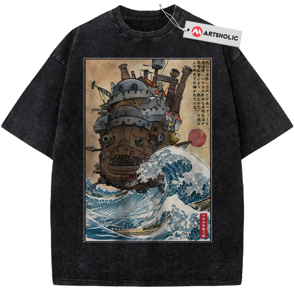 Alternative view of Howl's Moving Castle Shirt, Studio Ghibli Shirt, Anime Shirt, Vintage T-Shirt