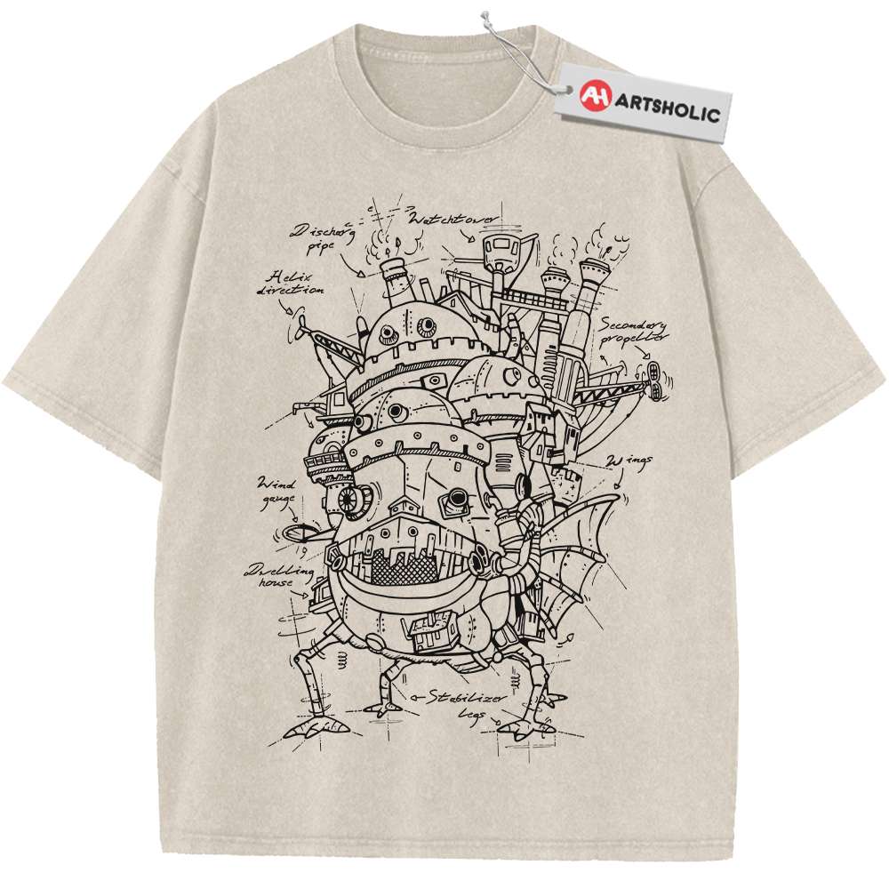 Howl's Moving Castle Shirt, Studio Ghibli Shirt, Anime Shirt, Vintage T-Shirt