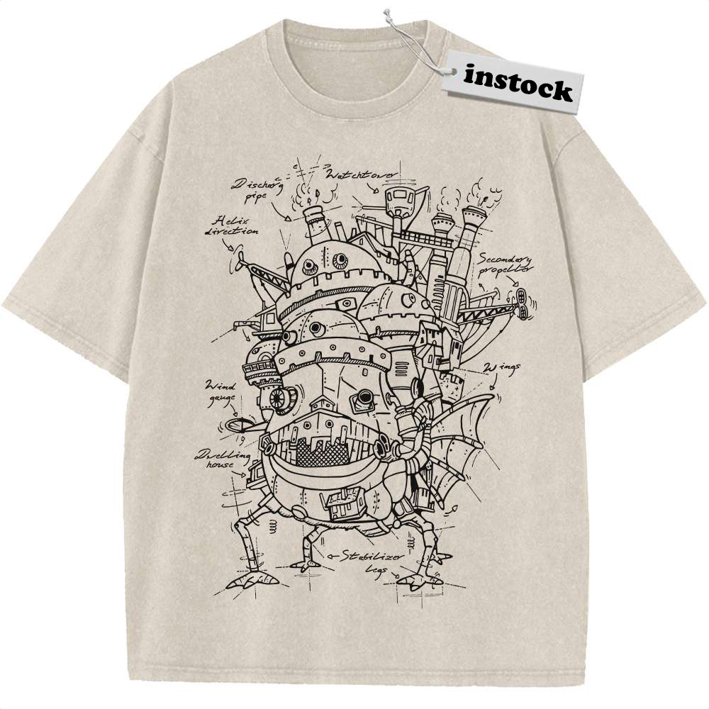 Howl's Moving Castle Shirt, Studio Ghibli Shirt, Anime Shirt, Vintage T-Shirt