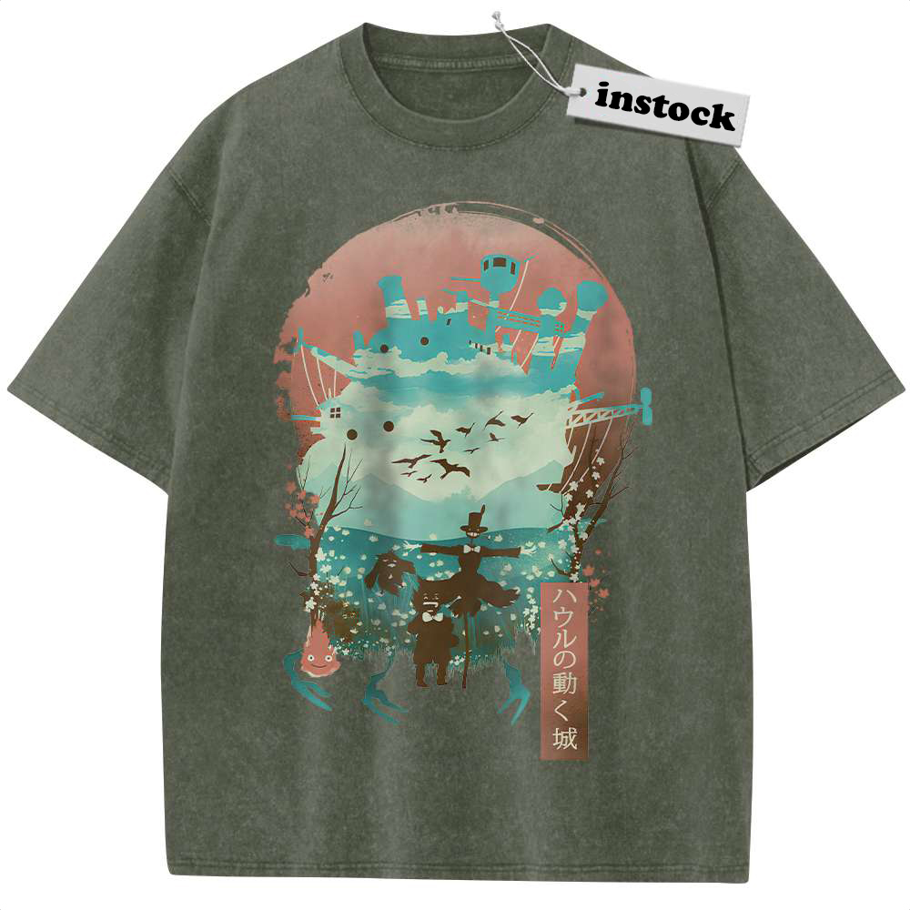 Howl's Moving Castle Shirt, Studio Ghibli Shirt, Anime Shirt, Vintage Tee