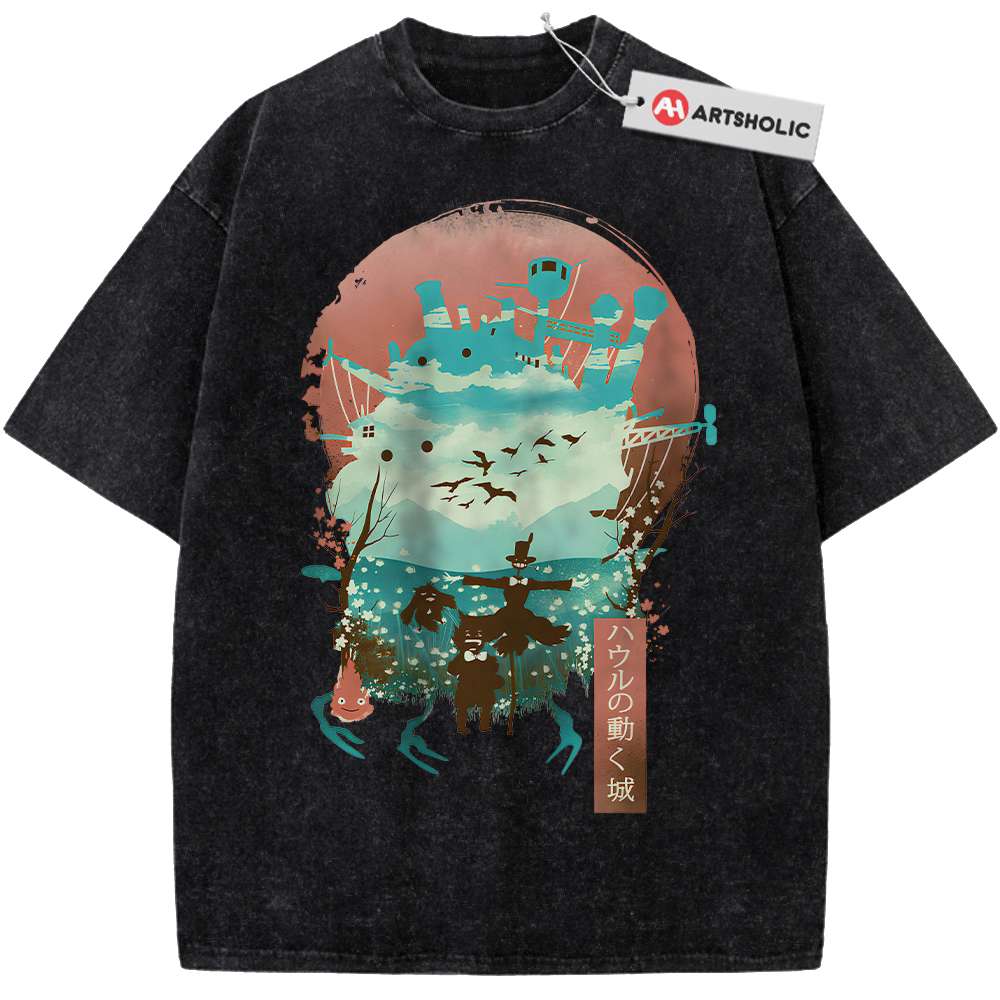 Alternative view of Howl's Moving Castle Shirt, Studio Ghibli Shirt, Anime Shirt, Vintage Tee