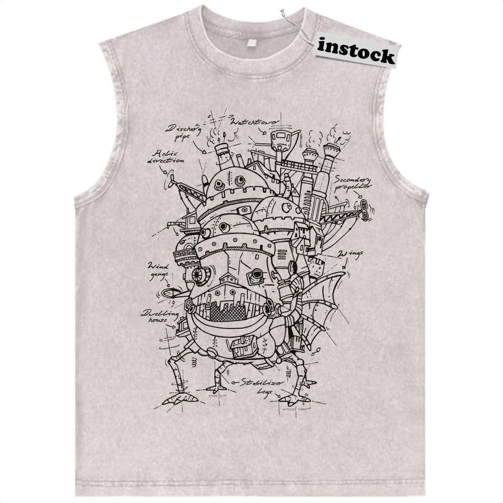 Howl's Moving Castle Tank Top, Studio Ghibli Tank Top, Anime Tank Top, Vintage Tank Top