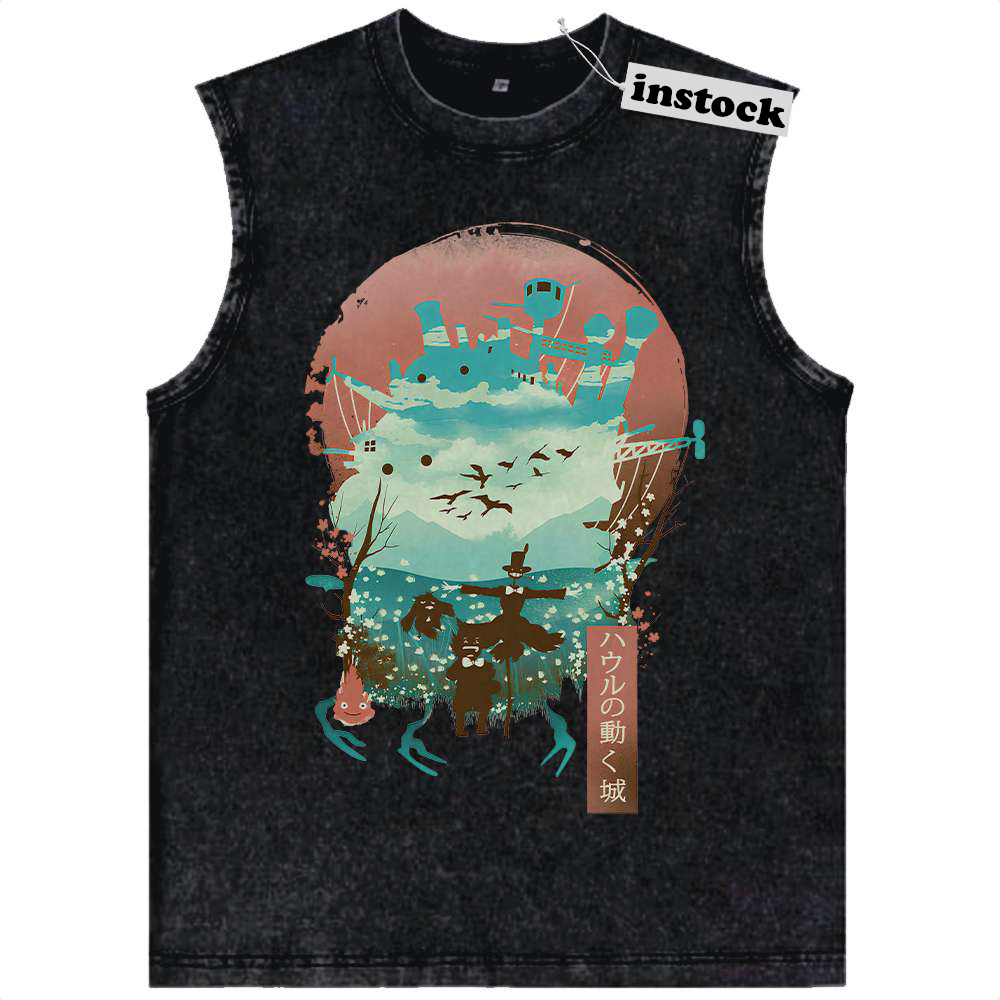 Howl's Moving Castle Tank Top, Studio Ghibli Tank Top, Anime Tank Top, Vintage Tank Top