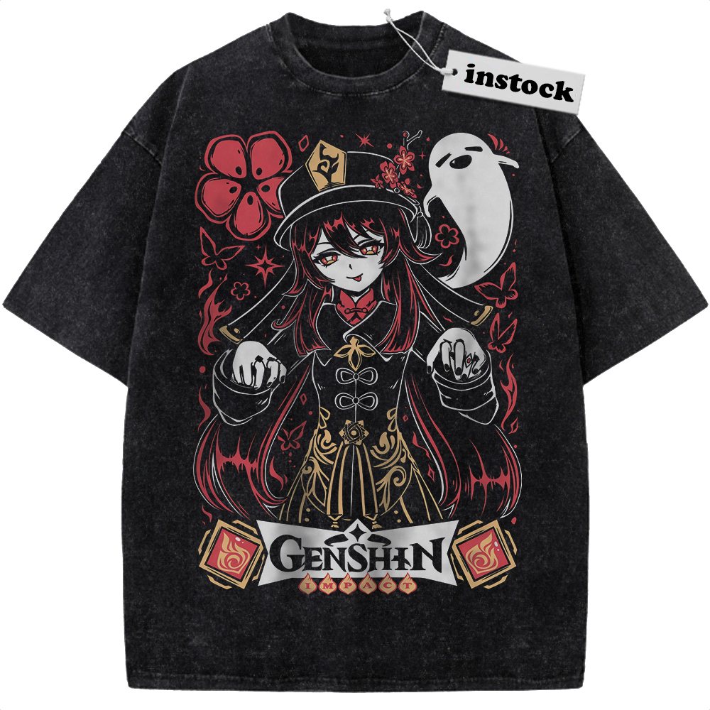 Hu Tao Shirt, Genshin Impact Shirt, Game Shirt, Vintage T-Shirt