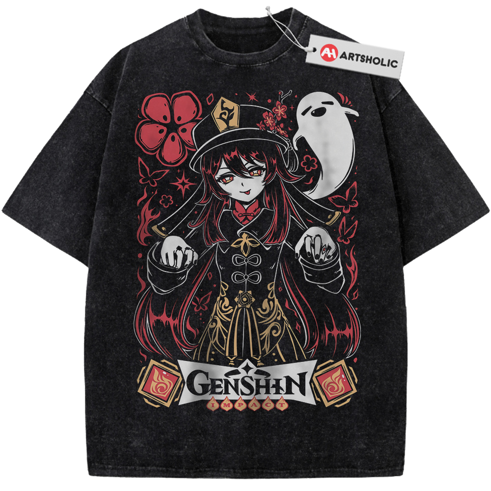 Hu Tao Shirt, Genshin Impact Shirt, Game Shirt, Vintage T-Shirt