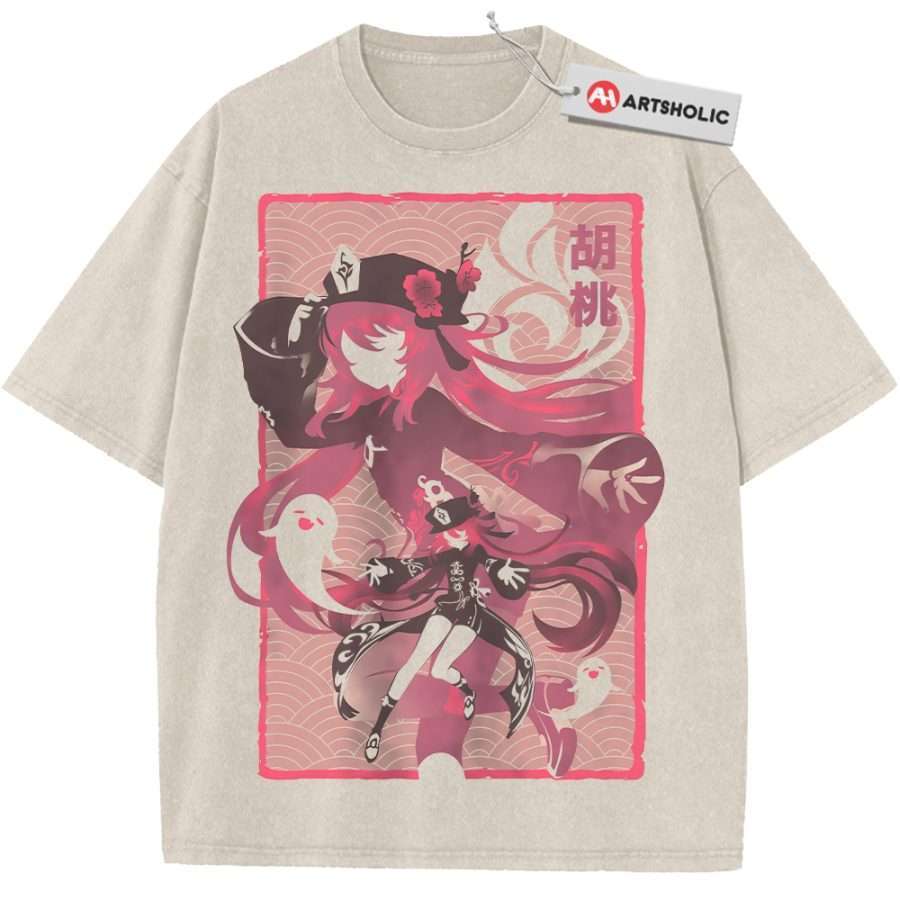 Alternative view of Hu Tao Shirt, Genshin Impact Shirt, Game Shirt, Vintage T-Shirt