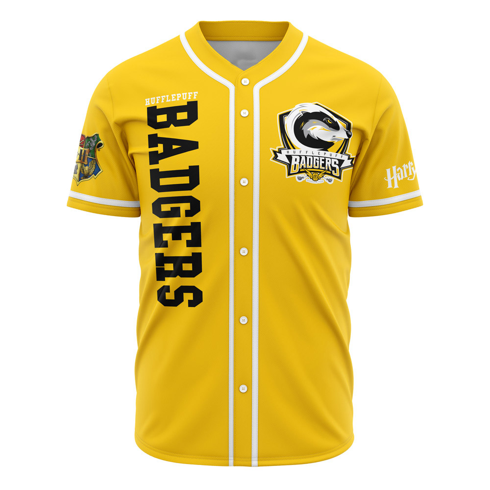Hufflepuff Badgers House Harry Potter Custom Baseball Jersey - Otaku Hall