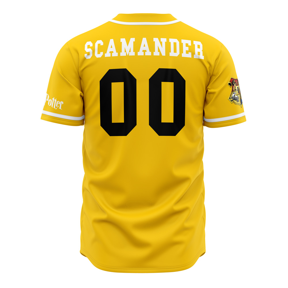 Alternative view of Hufflepuff Badgers House Harry Potter Custom Baseball Jersey - Otaku Hall