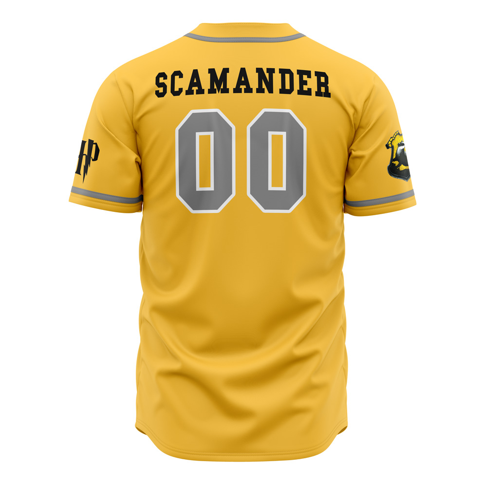 Alternative view of Hufflepuff House Harry Potter Custom Baseball Jersey - Otaku Hall