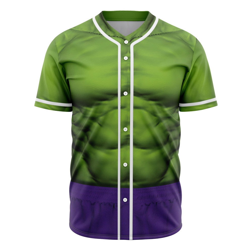 Hulk Cosplay Marvel Custom Baseball Jersey - Otaku Hall