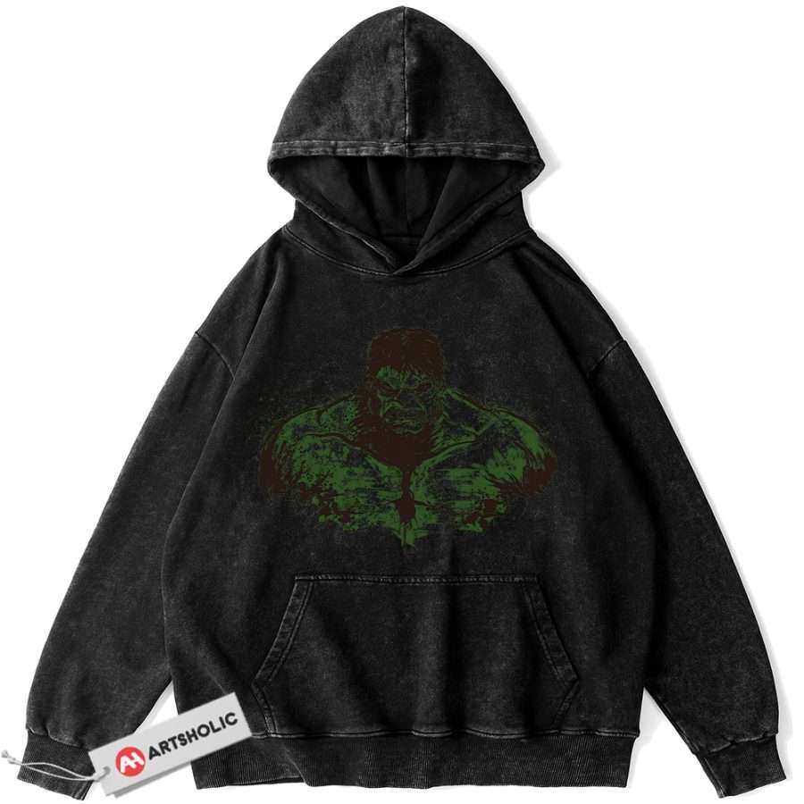 Alternative view of Hulk Hoodie, Marvel Comics Hoodie, Vintage Hoodie