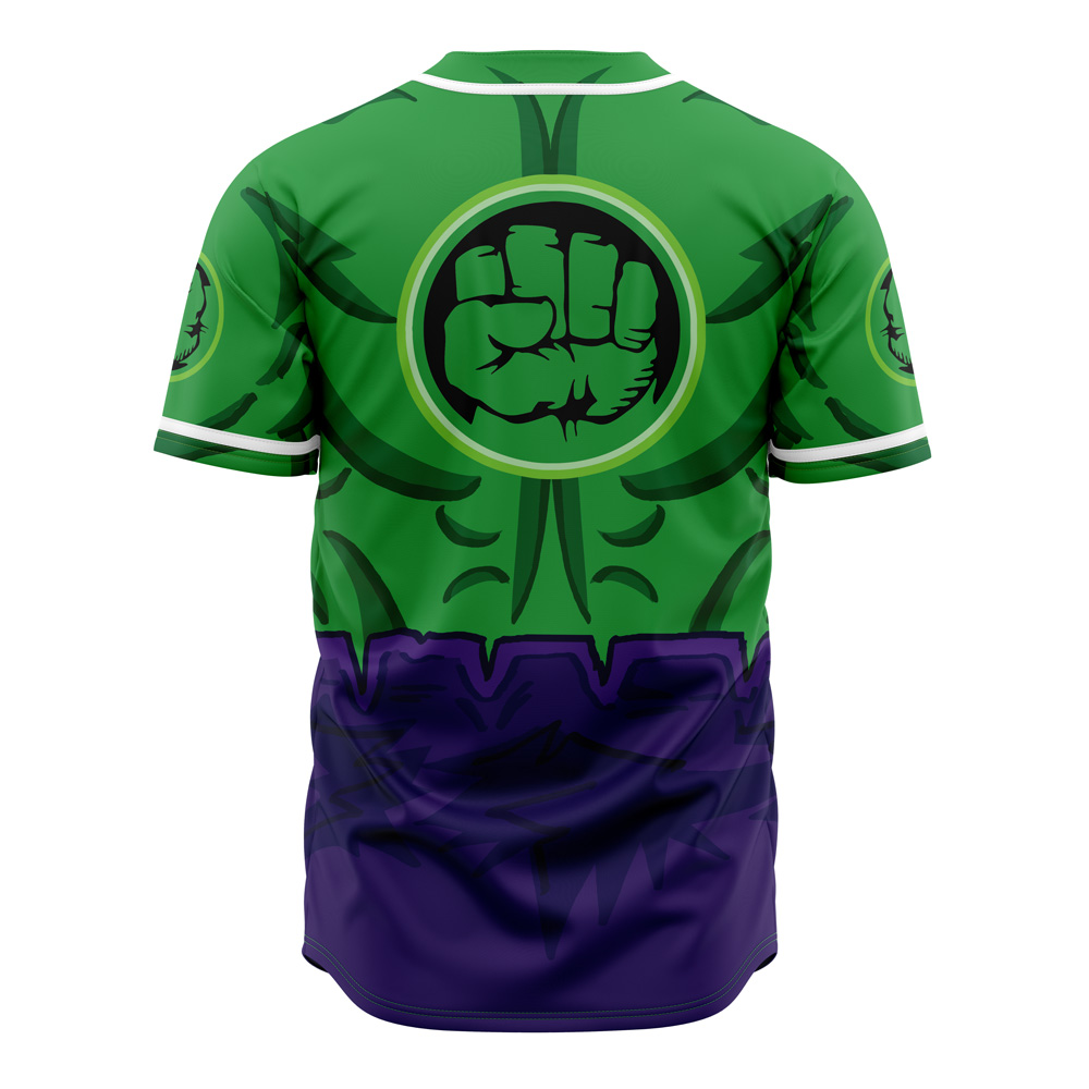 Alternative view of Hulk Marvel Custom Baseball Jersey