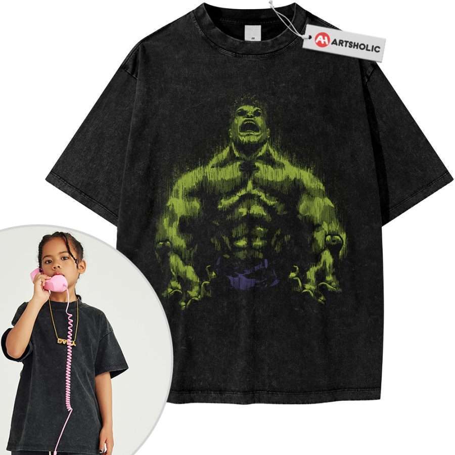 Alternative view of Hulk Shirt For Kids, Marvel Comics Shirt For Kids, Vintage T-Shirt For Kids
