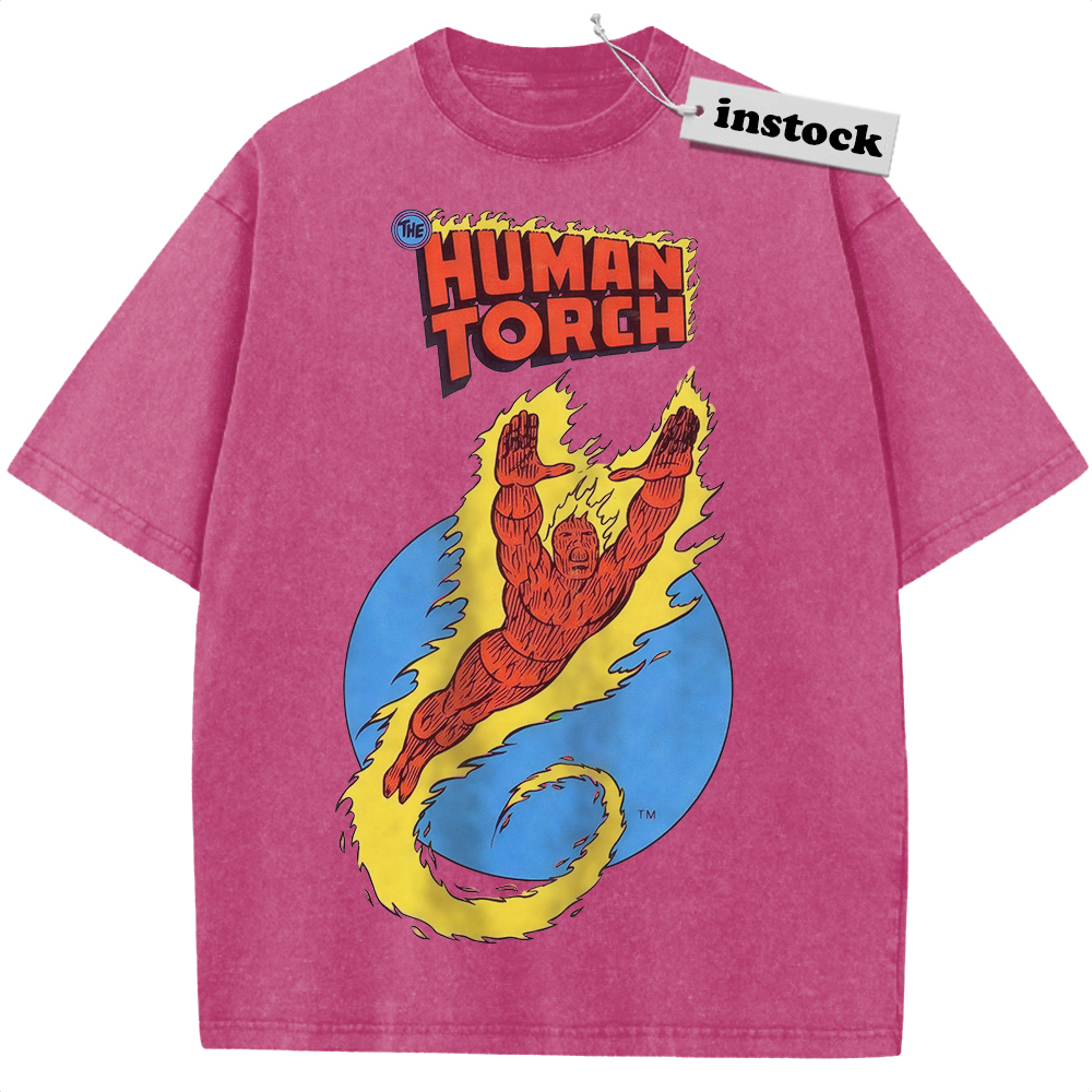 Human Torch Shirt, The Fantastic Four Shirt, Marvel Comics Shirt, Vintage Tee