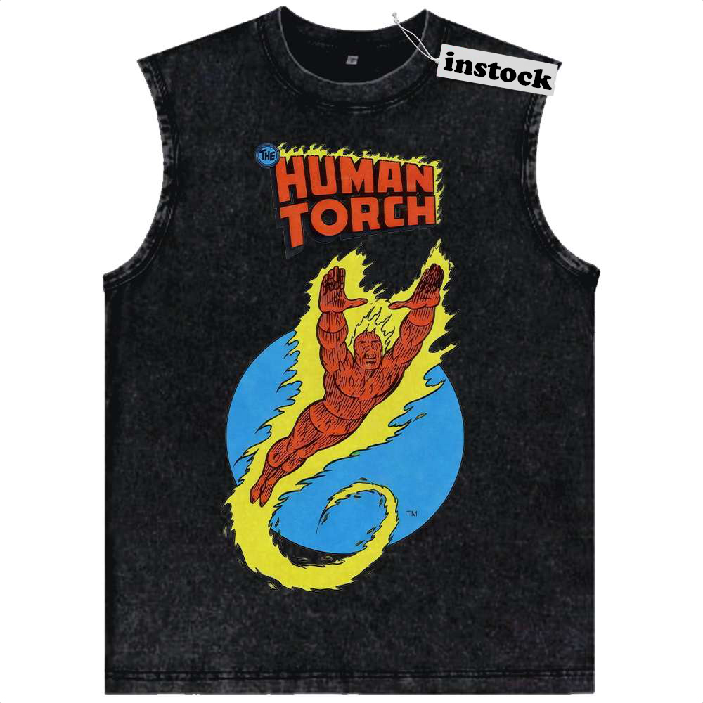 Human Torch Tank Top, Fantastic Four Tank Top, Marvel Comics Tank Top, Vintage Tank Top