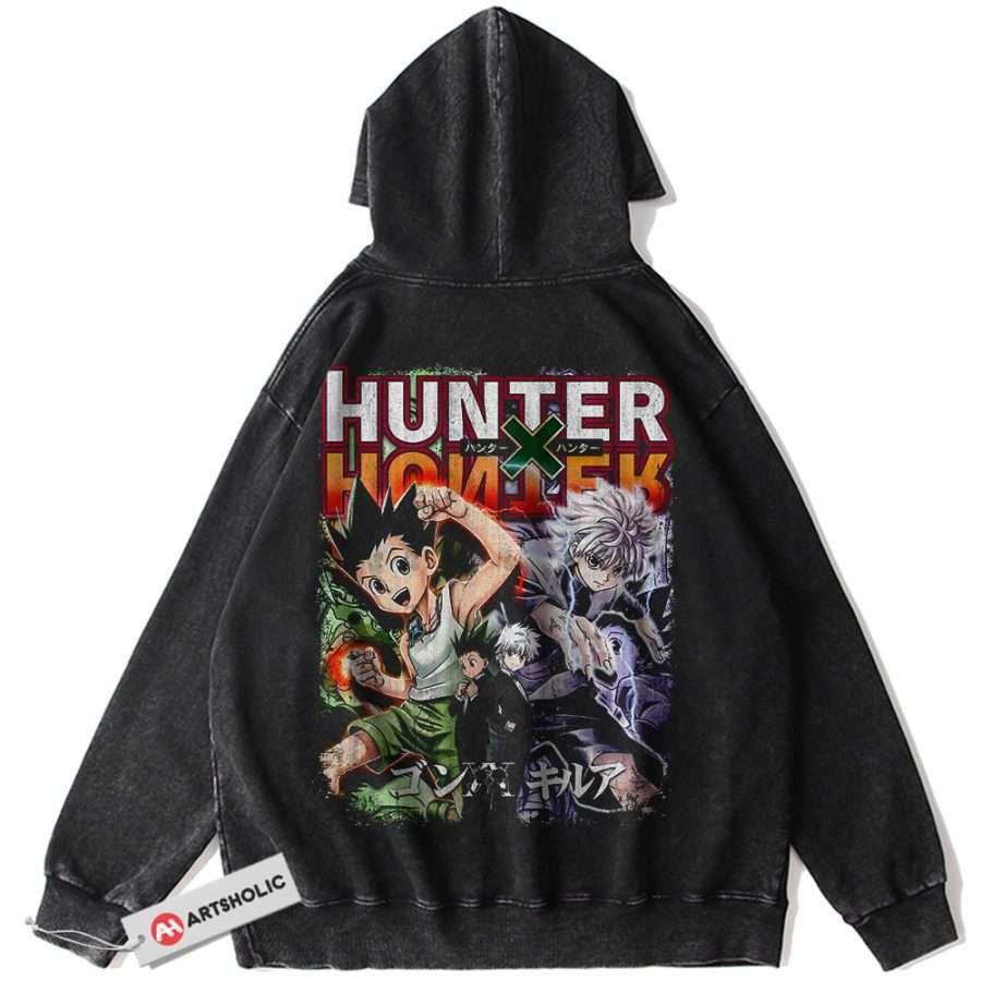 Alternative view of Hunter x Hunter Hoodie, HxH Hoodie, Anime Hoodie, Vintage Hoodie