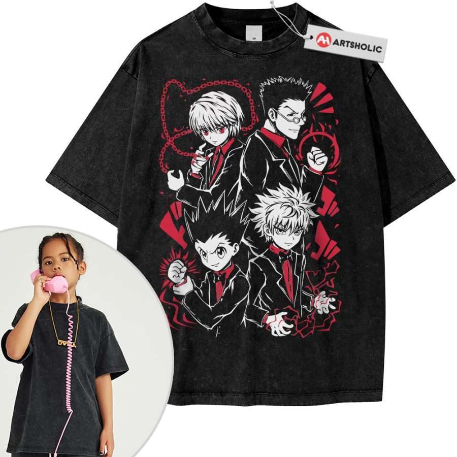 Alternative view of Hunter x Hunter Shirt For Kids, HxH Shirt For Kids, Anime Shirt For Kids, Vintage T-Shirt For Kids