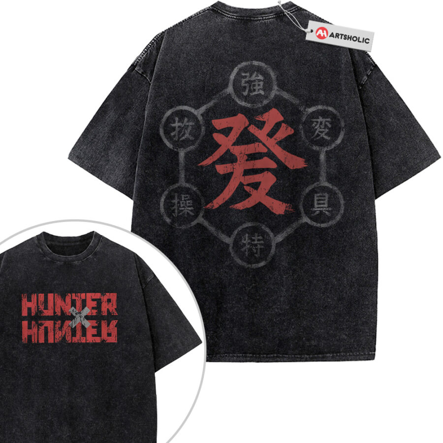 Alternative view of Hunter x Hunter Shirt, HxH Shirt, Anime Shirt, Vintage T-Shirt 2-Sided