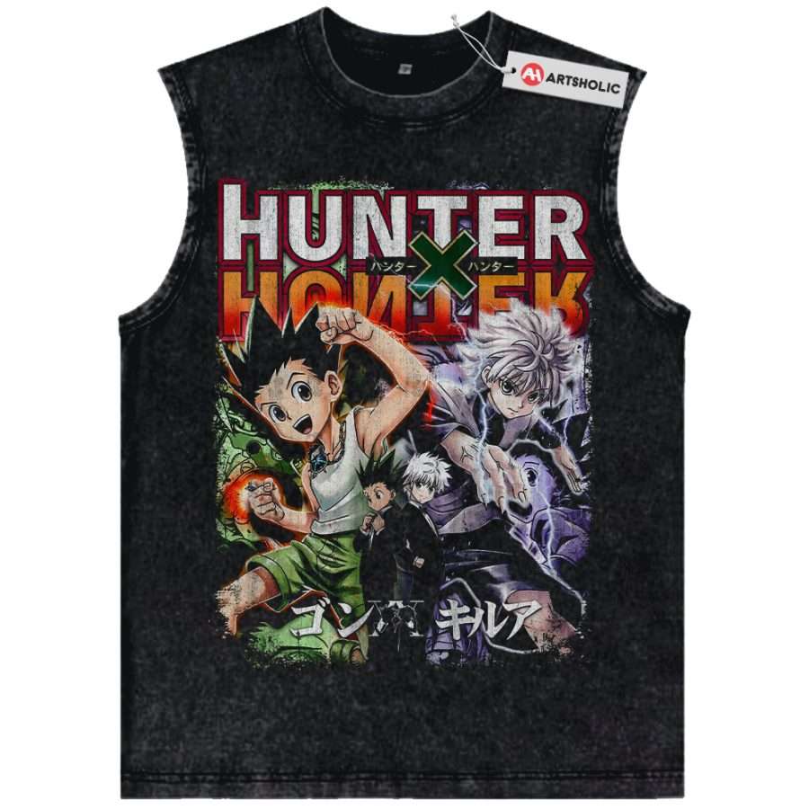Alternative view of Hunter x Hunter Tank Top, HxH Tank Top, Anime Tank Top, Vintage Tank Top