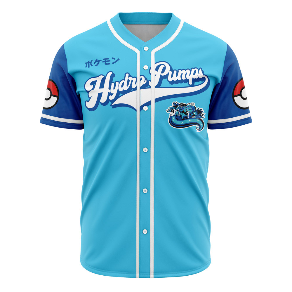 Hydro Pumps Pokemon Custom Baseball Jersey - Otaku Hall