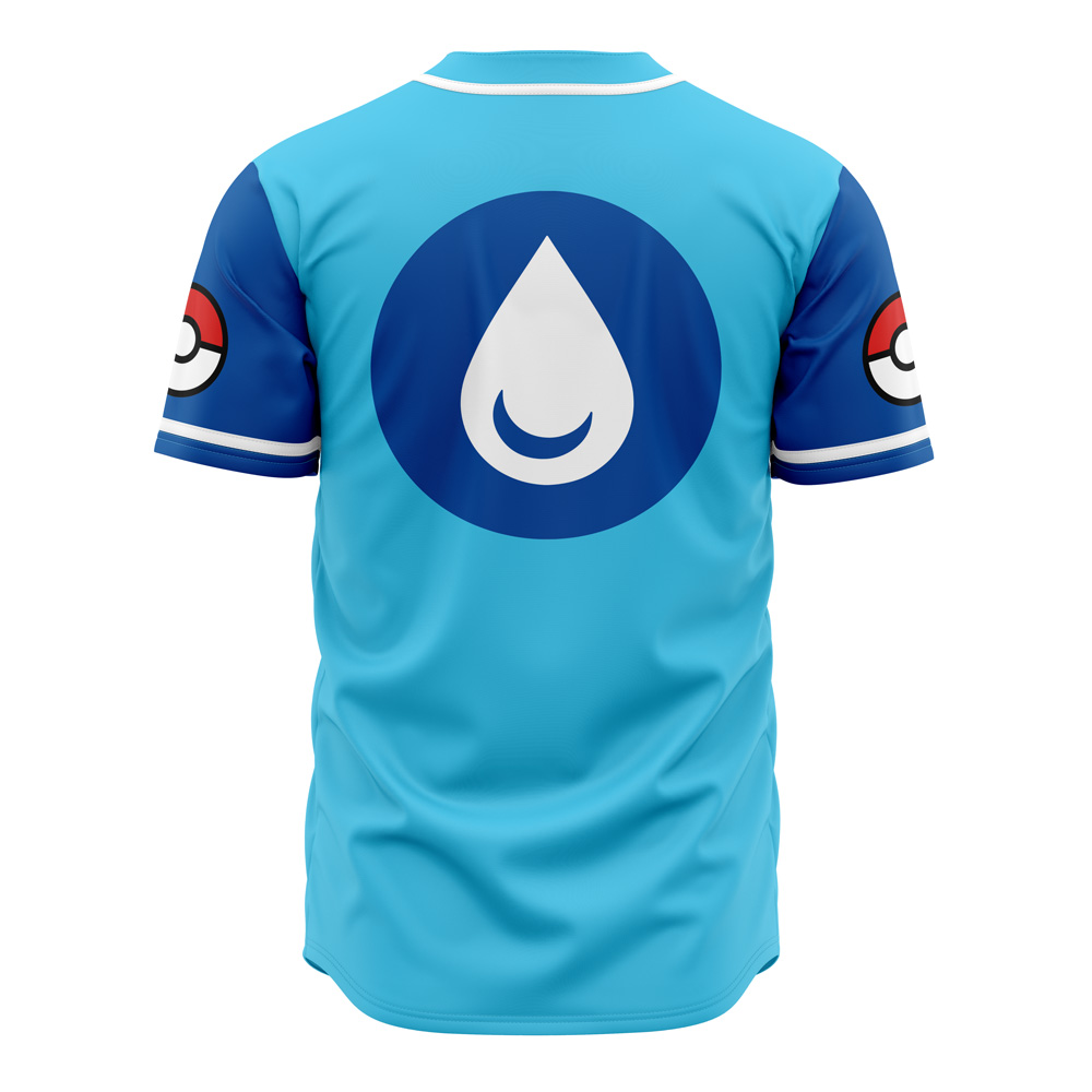 Alternative view of Hydro Pumps Water Type Pokemon Baseball Jersey