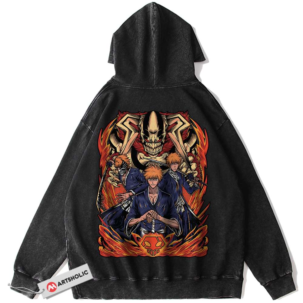 Ichigo Kurosaki Hoodie, Bleach Hoodie, Anime Hoodie, Vintage Hoodie