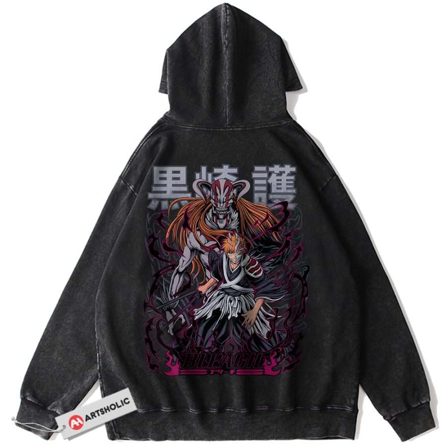 Alternative view of Ichigo Kurosaki Hoodie, Bleach Hoodie, Anime Hoodie, Vintage Hoodie