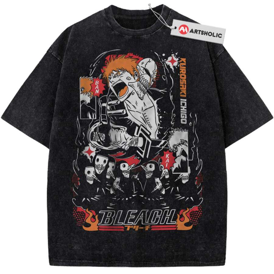 Alternative view of Ichigo Kurosaki Shirt, Bleach Shirt, Anime Shirt, Vintage T-Shirt