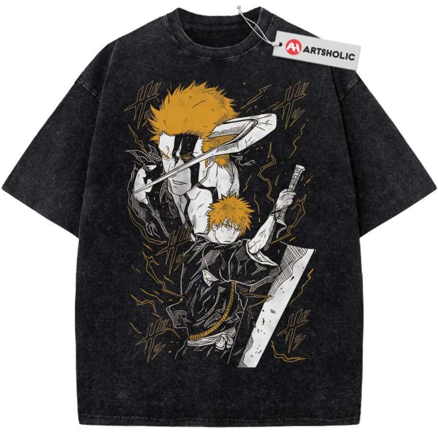 Alternative view of Ichigo Kurosaki Shirt, Bleach Shirt, Anime Shirt, Vintage Tee