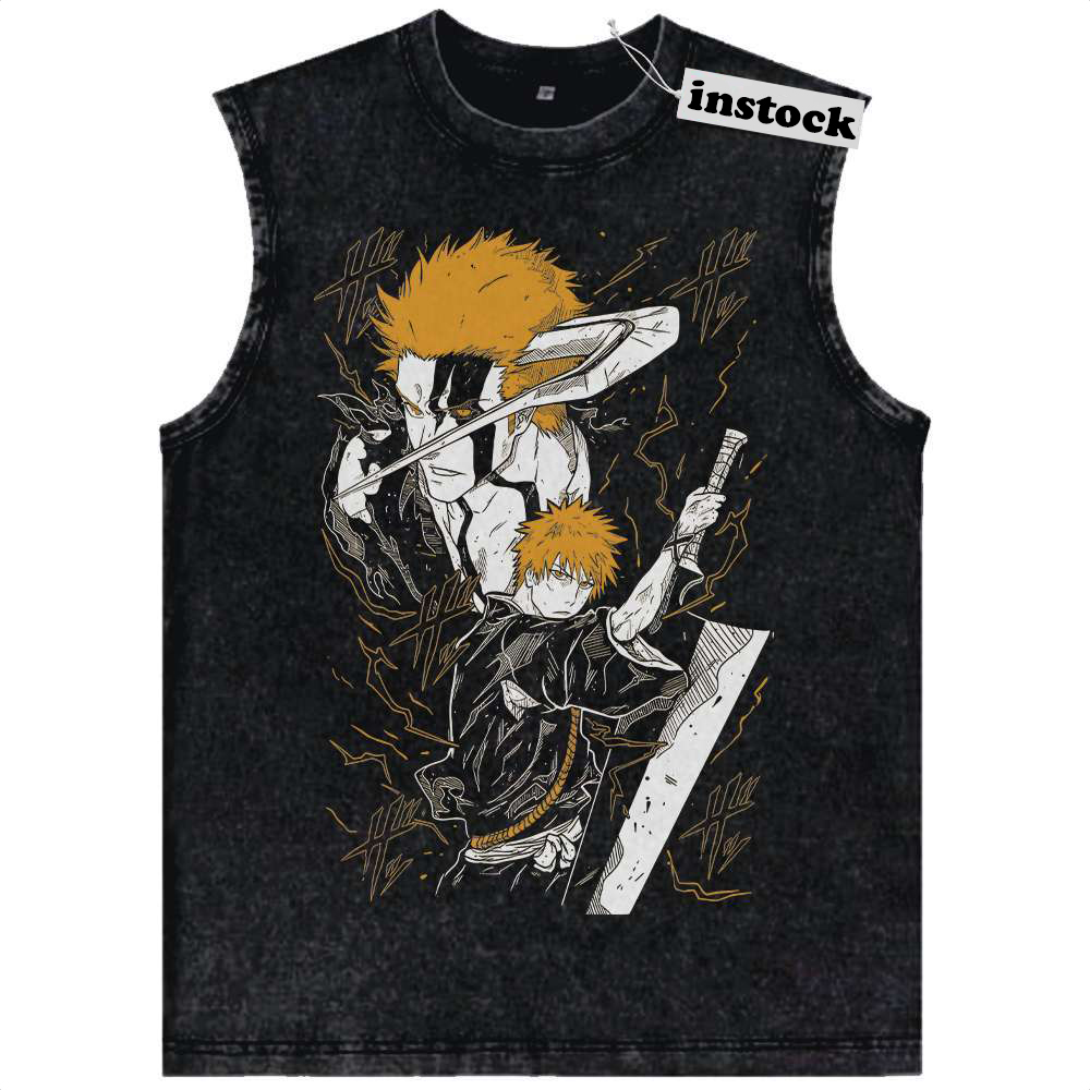Ichigo Kurosaki Tank Top, Bleach Tank Top, Anime Tank Top, Vintage Tank Top