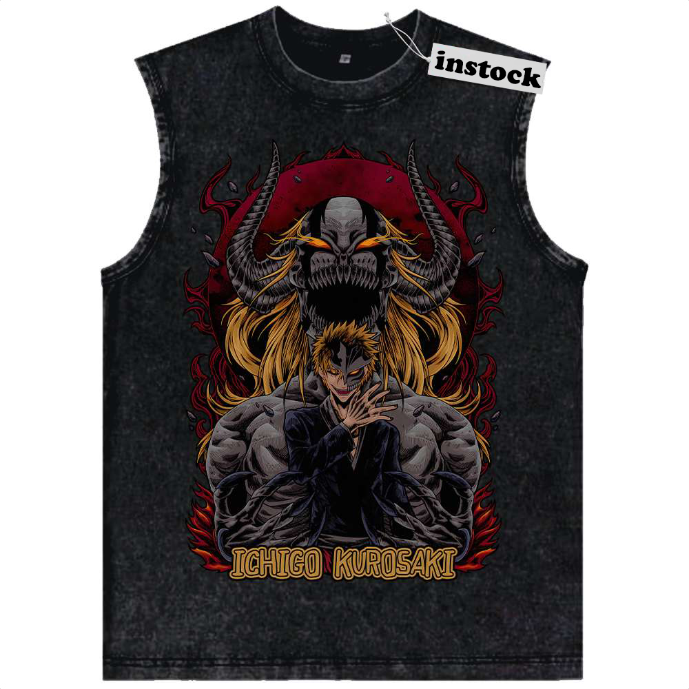 Ichigo Kurosaki Tank Top, Bleach Tank Top, Anime Tank Top, Vintage Tank Top