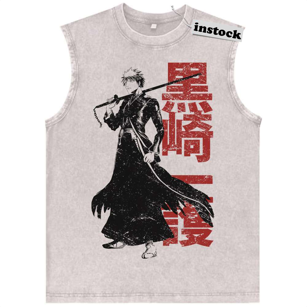 Ichigo Kurosaki Tank Top, Bleach Tank Top, Anime Tank Top, Vintage Tank Top