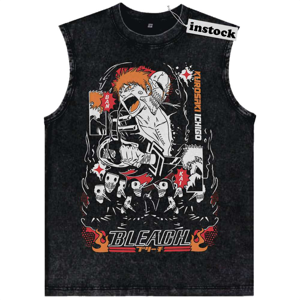 Ichigo Kurosaki Tank Top, Bleach Tank Top, Anime Tank Top, Vintage Tank Top