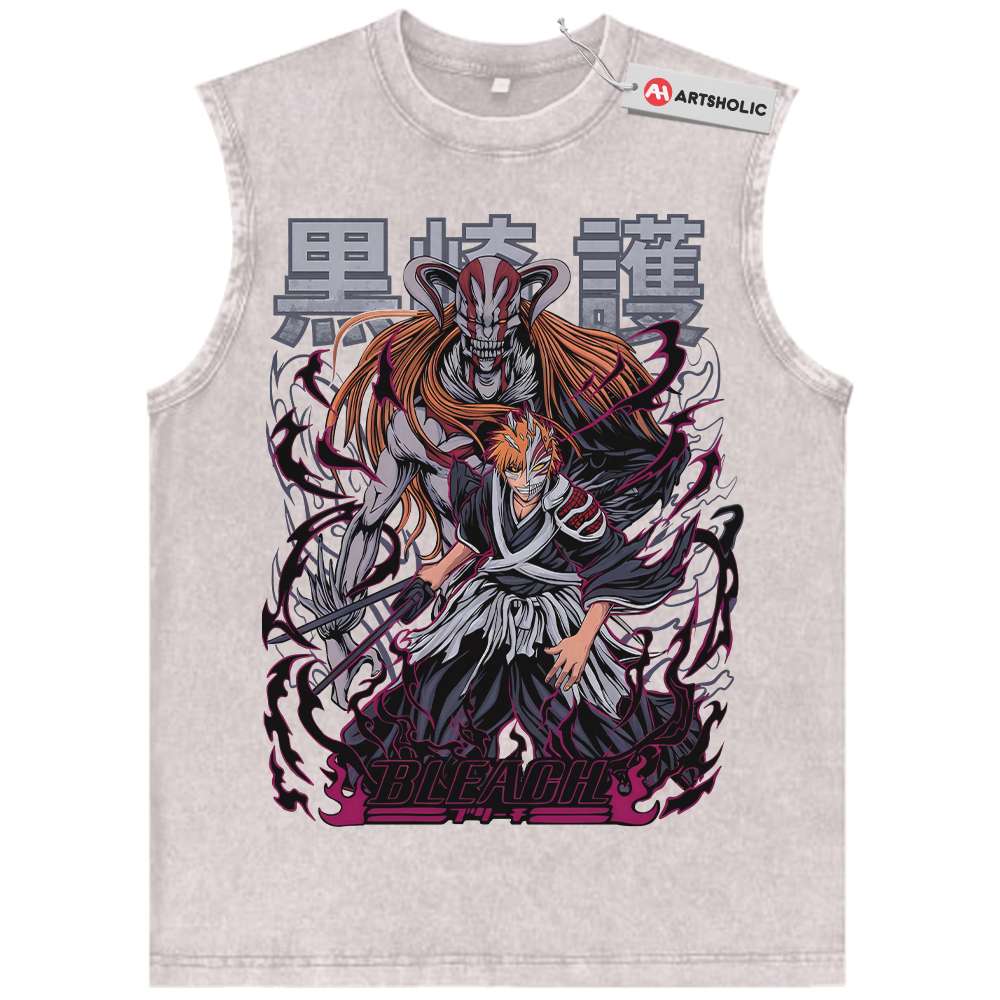 Alternative view of Ichigo Kurosaki Tank Top, Bleach Tank Top, Anime Tank Top, Vintage Tank Top