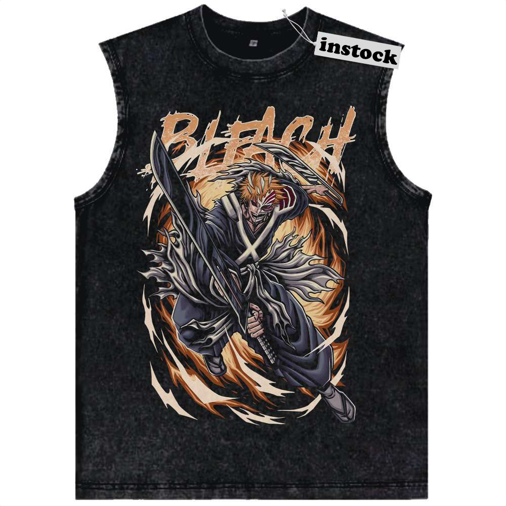 Ichigo Kurosaki Tank Top, Bleach Tank Top, Anime Tank Top, Vintage Tank Top