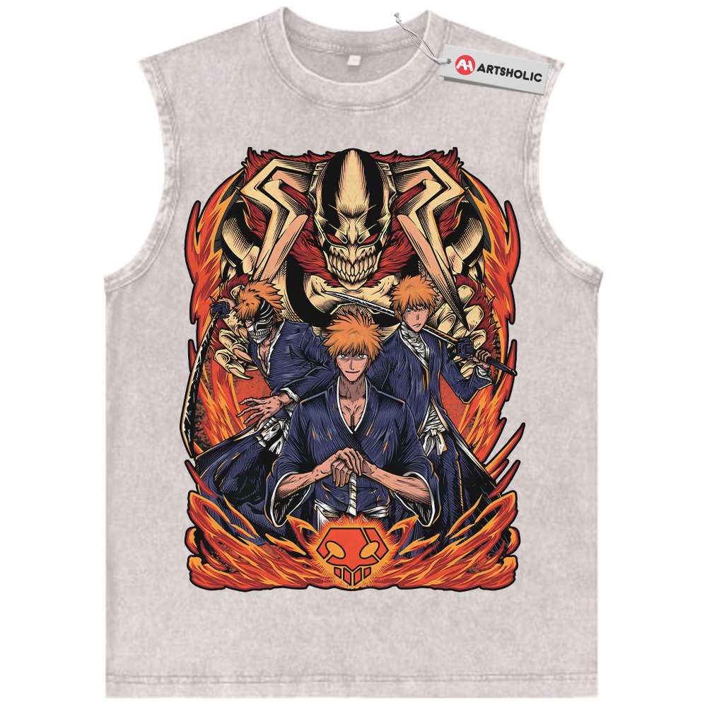 Alternative view of Ichigo Kurosaki Tank Top, Bleach Tank Top, Anime Tank Top, Vintage Tank Top