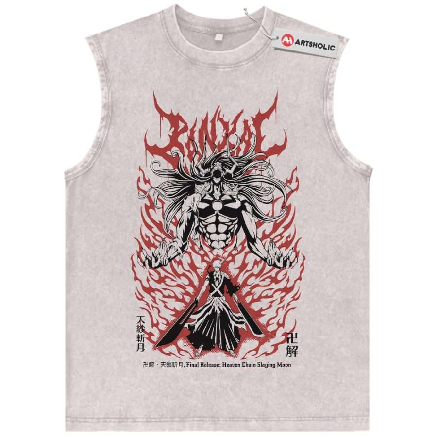 Alternative view of Ichigo Kurosaki Tank Top, Bleach Tank Top, Anime Tank Top, Vintage Tank Top