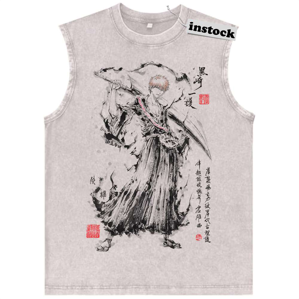 Ichigo Kurosaki Tank Top, Bleach Tank Top, Anime Tank Top, Vintage Tank Top