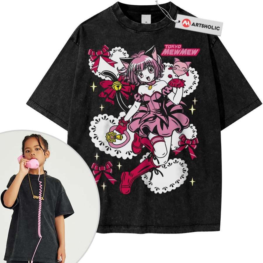 Alternative view of Ichigo Momomiya Shirt For Kids, Tokyo Mew Mew Shirt For Kids, Anime Shirt For Kids, Vintage T-Shirt For Kids