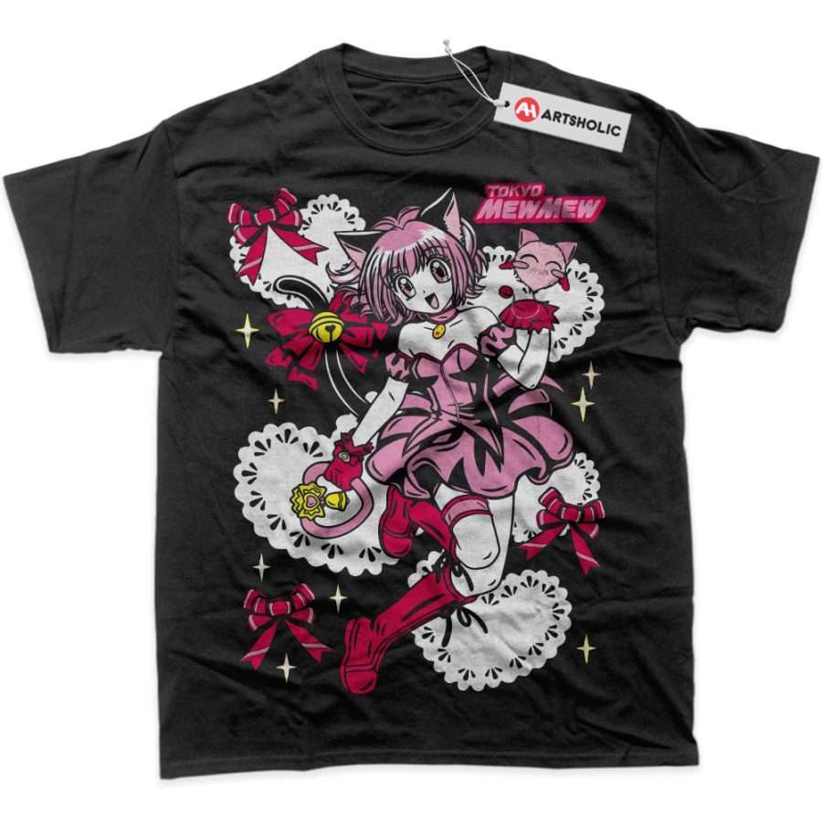 Alternative view of Ichigo Momomiya Shirt, Tokyo Mew Mew Shirt, Anime Shirt, Graphic T-Shirt