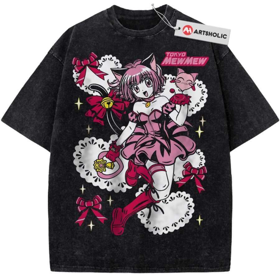 Alternative view of Ichigo Momomiya Shirt, Tokyo Mew Mew Shirt, Anime Shirt, Vintage T-Shirt